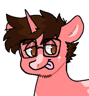 Icon Image of a cat character with an mlm flag in the background